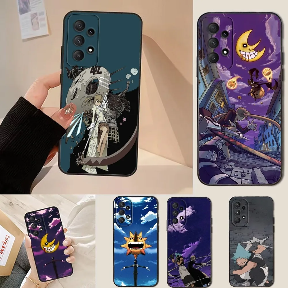 

Anime S-Soul E-Eater Phone Case For Samsung Galaxy A13,A21s,A22,A31,A32,A52,A53,A71,A80,Soft Black Shell