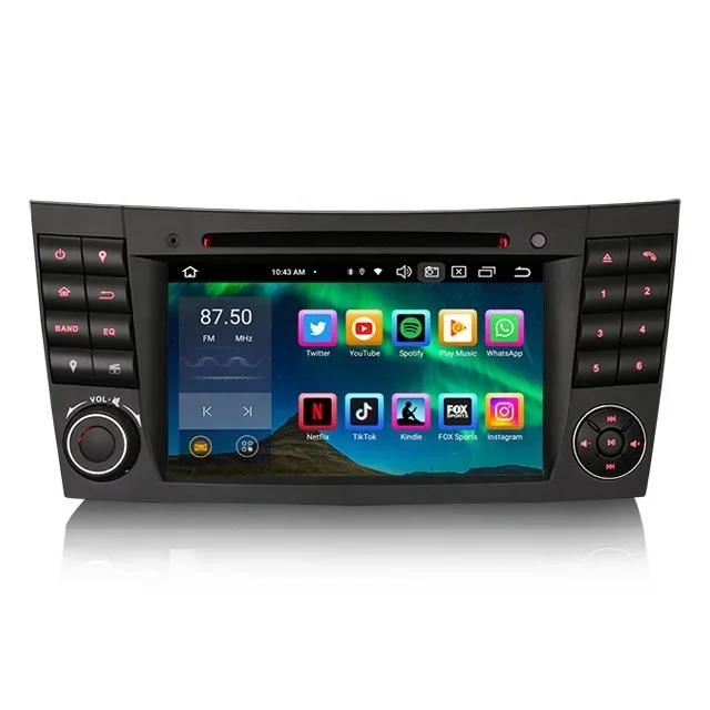 Erisin ES8580E 7 inch BT5.1 IPS Android 12.0 wireless CarPlay 4G car dvd player for Benz E-Class W211 G Class W463 CLS