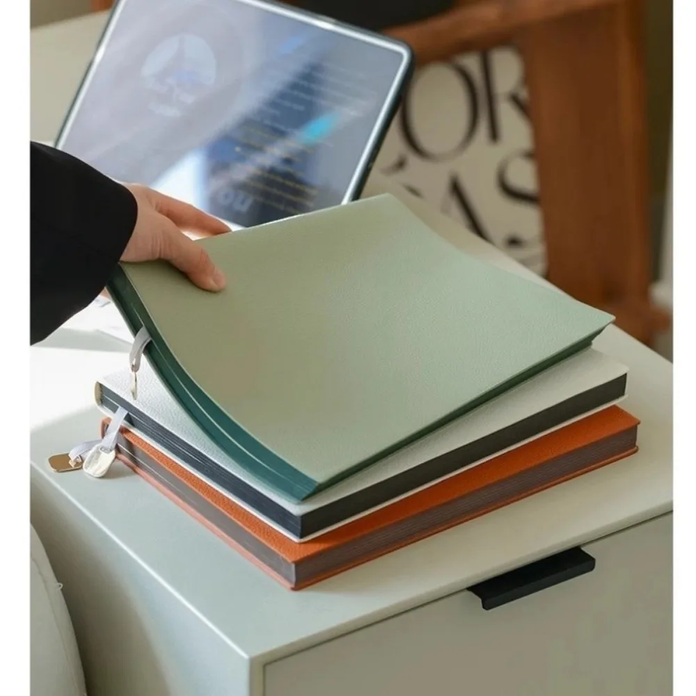 2025 Thickened A5 Notebook Leather Colorful Business Notebook Business Soft Leather Surface Office Notebook Student Stationery