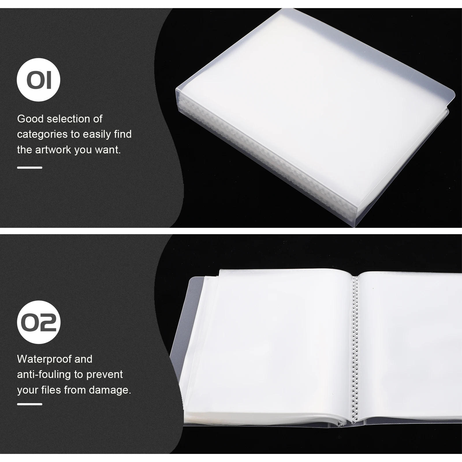 

4 Pcs PP File Folder File Folder Lightweight Tickets Holders Portable Storage Pocket Document Holder
