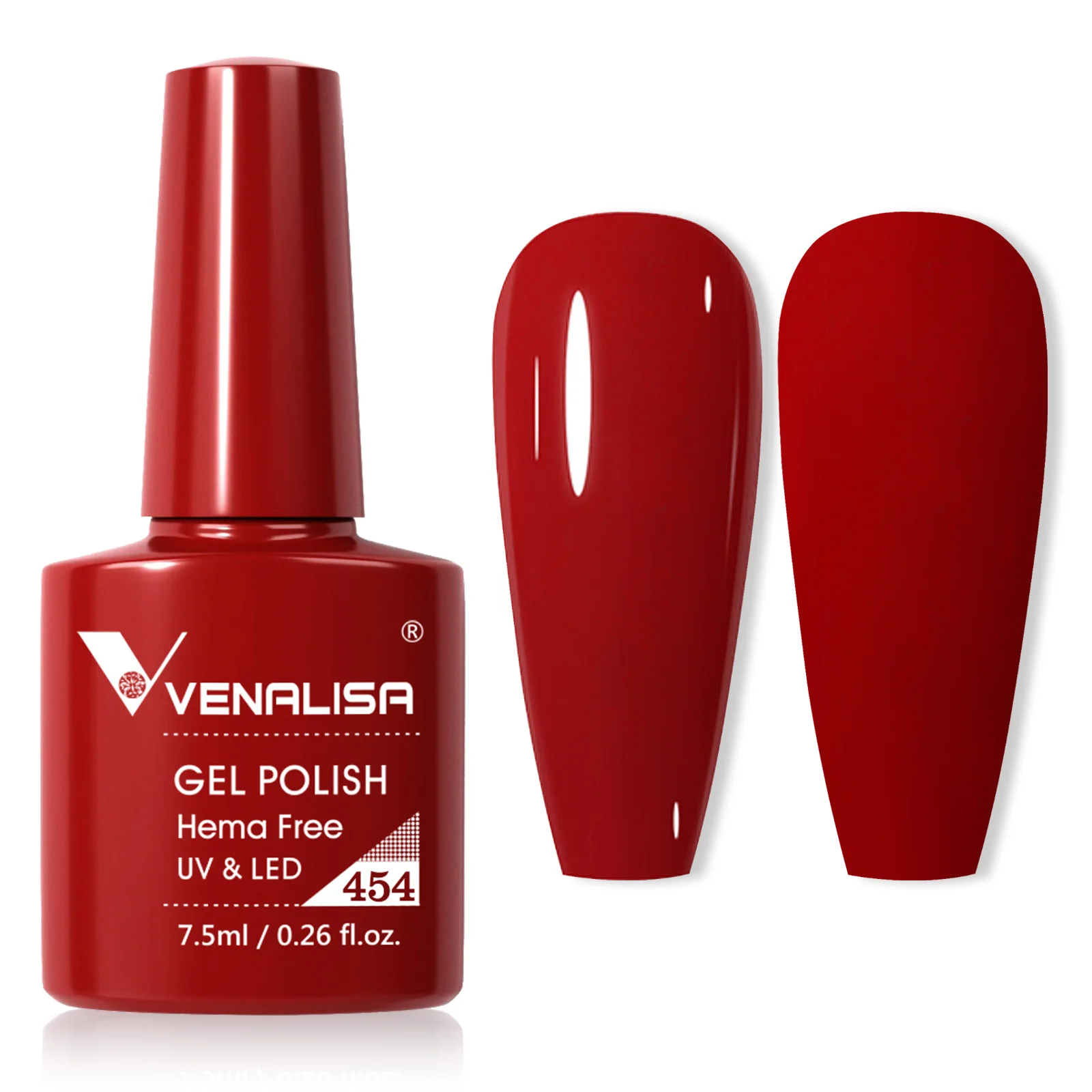 VENALISA Nail Gel Polish 7.5ml TPO/HEMA FREE Christmas Red Sparkle Sequin  Color Gel Semi Permanent Soak Off UV LED Gel Polish