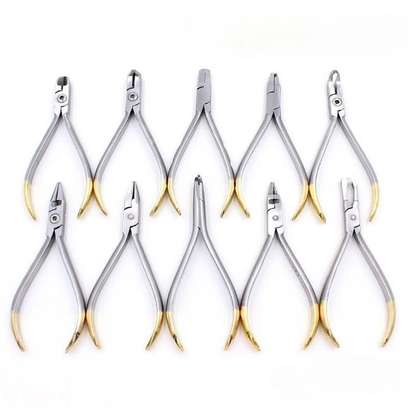 

Dental technician pliers Orthodontic Filament end cutting Bending Bracket removal Torque forming pliers