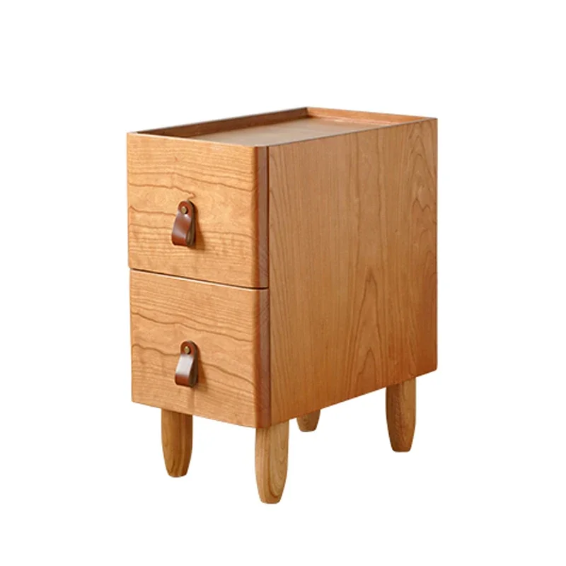 

All solid wood bedside table small apartment, household bedroom modern simple cherry wood