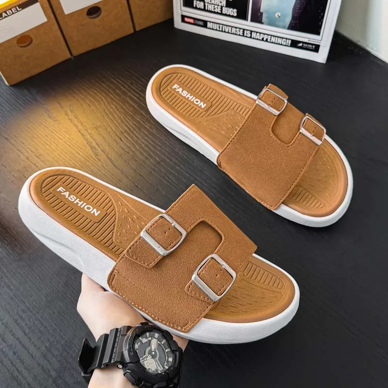Frosted Matte Integrated Molding Slides Waterproof Wearproof Anti Odor Non Slip Simple Shower Bedroom Daily Casual Sandals