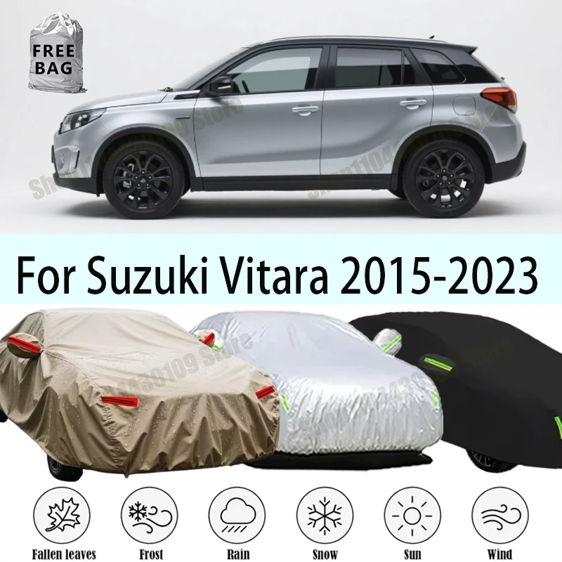 For Suzuki Vitara 2015-2023 Outdoor Protection Covers Snow Sunshade Waterproof Dustproof Exterior UV Car Accessories