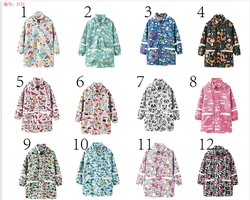 New Rainy Season Children's Raincoat Coat with Cute Print and Hat, Medium length with Pocket, Outdoor Water Play Jacket