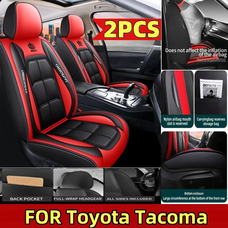 

2PCS FOR Toyota Tacoma Car seat covers, artificial leather, waterproof, wear-resistant, soft and comfortable muscle seat covers