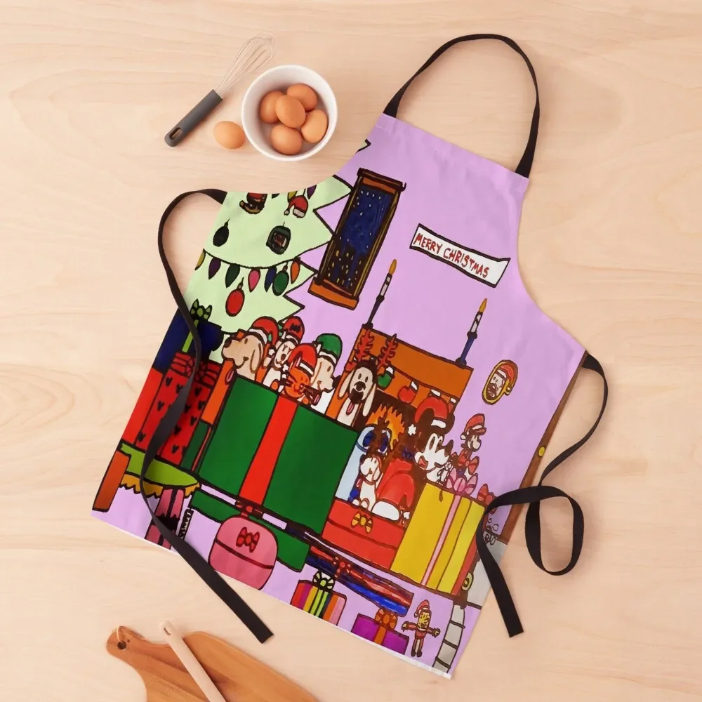 

Merry Christmas Apron Kitchens Accessories professional kitchen Smock for hairdressing Apron
