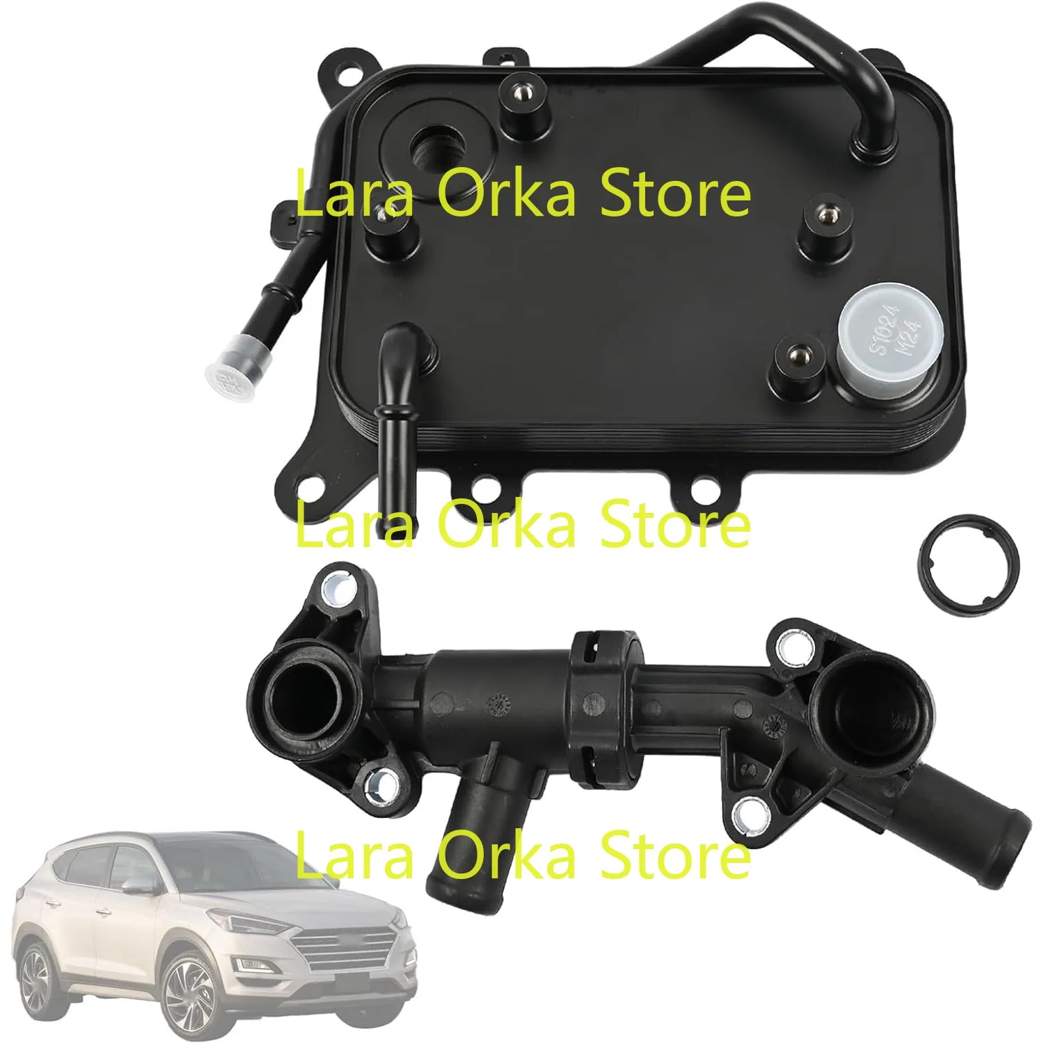

Transmission Oil Cooler & Valve Kit 25620-D3000, 25630-D3000 Compatible with Hyundai Tucson 2.0L 2016-2021,Tucson 2.4L 2018-2021
