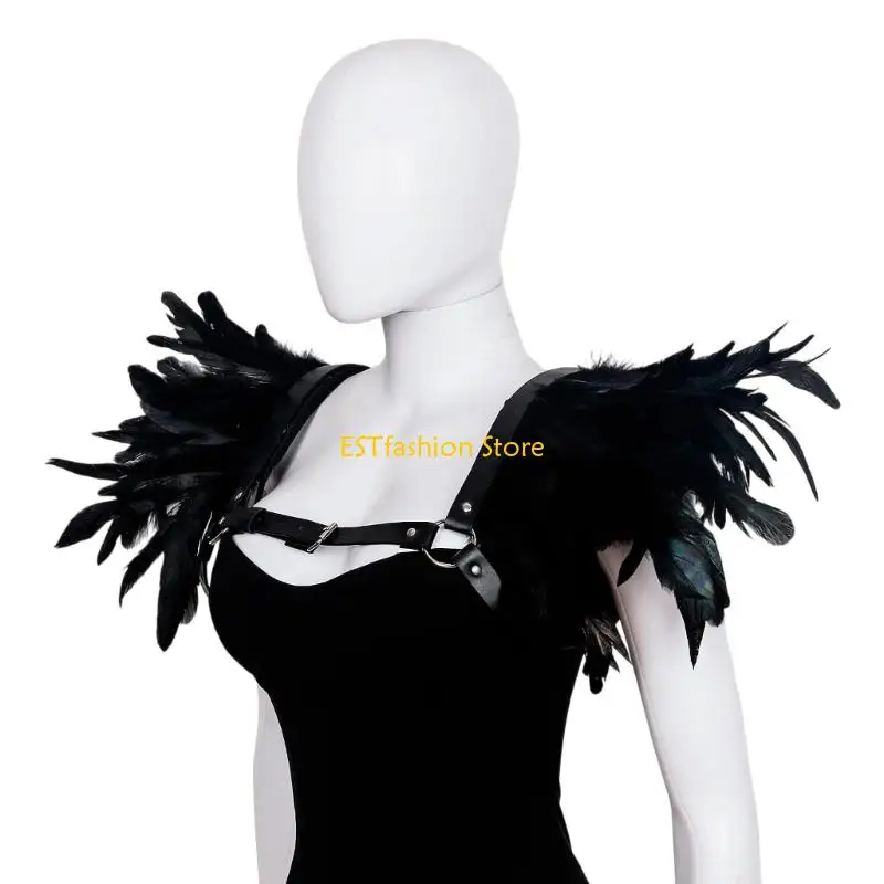 

Y5GC Medieval Shawl Cape Shoulder Wrap Gothic Shrug Poncho Halloween Cosplay Costume for Adults Women Men