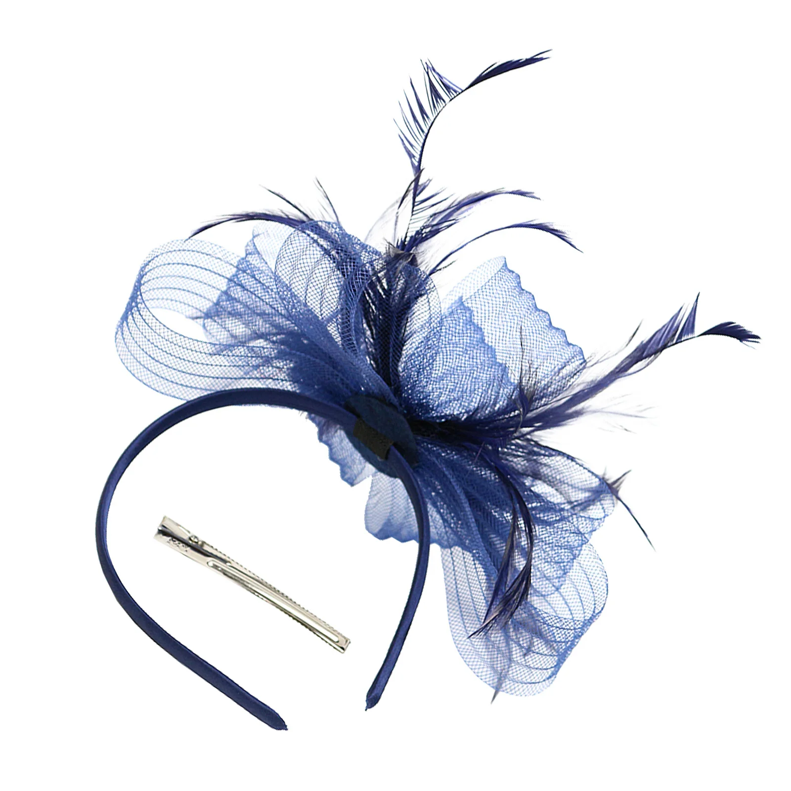 

Hair Band Fascinator Hat Women Elegant Veil Plume Tea Party Wedding Party Dress Hats Headband