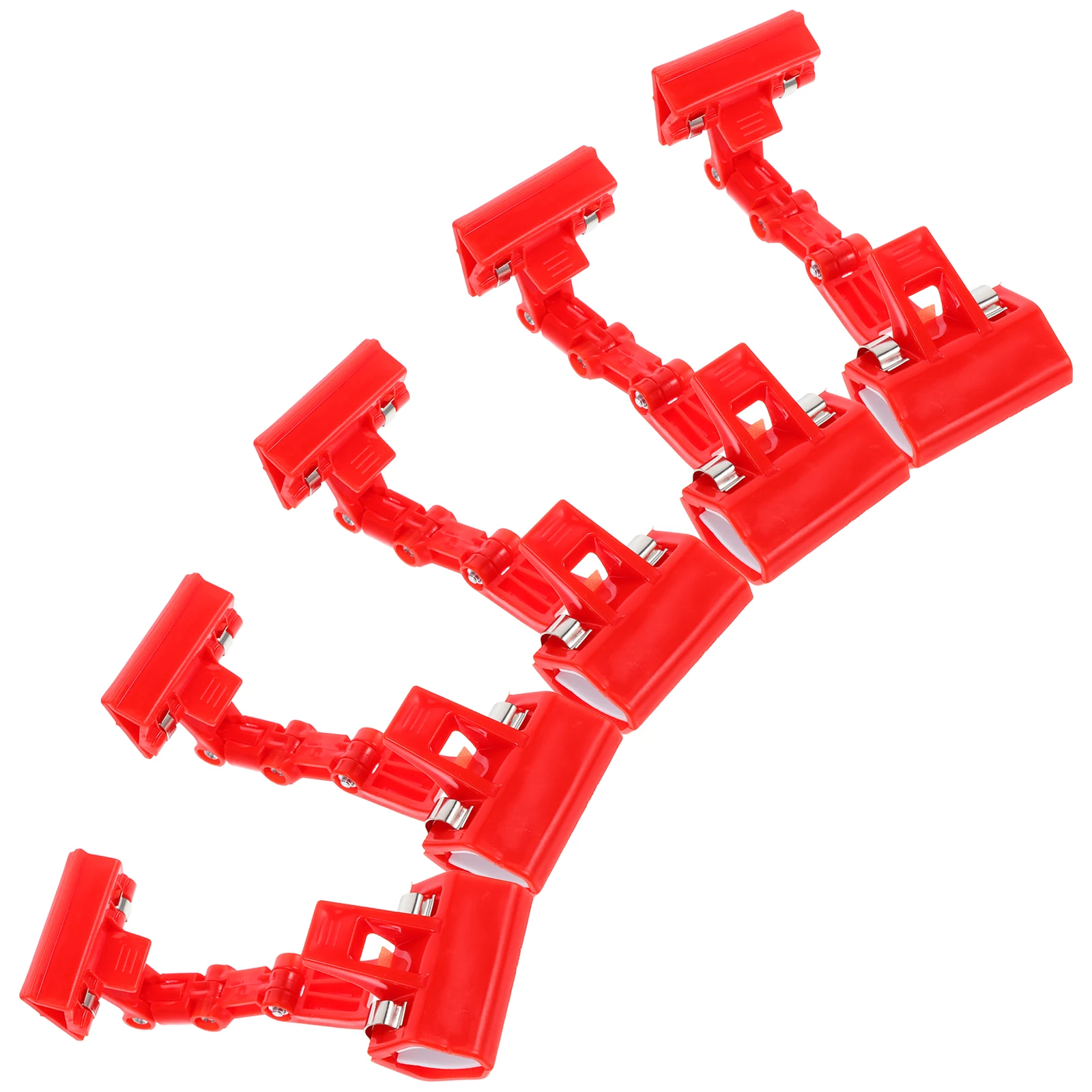 

5pcs Clip Display Price Tag Hanging Tabs Retail Clips Holder Merchandise Sign Stand Strong Grip Dual Head Plastic Simple