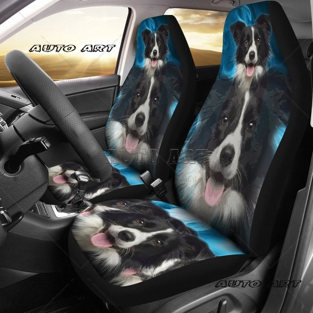 Border Collie Dog Print Car Seat Covers Car Accessories Seat Cover 2