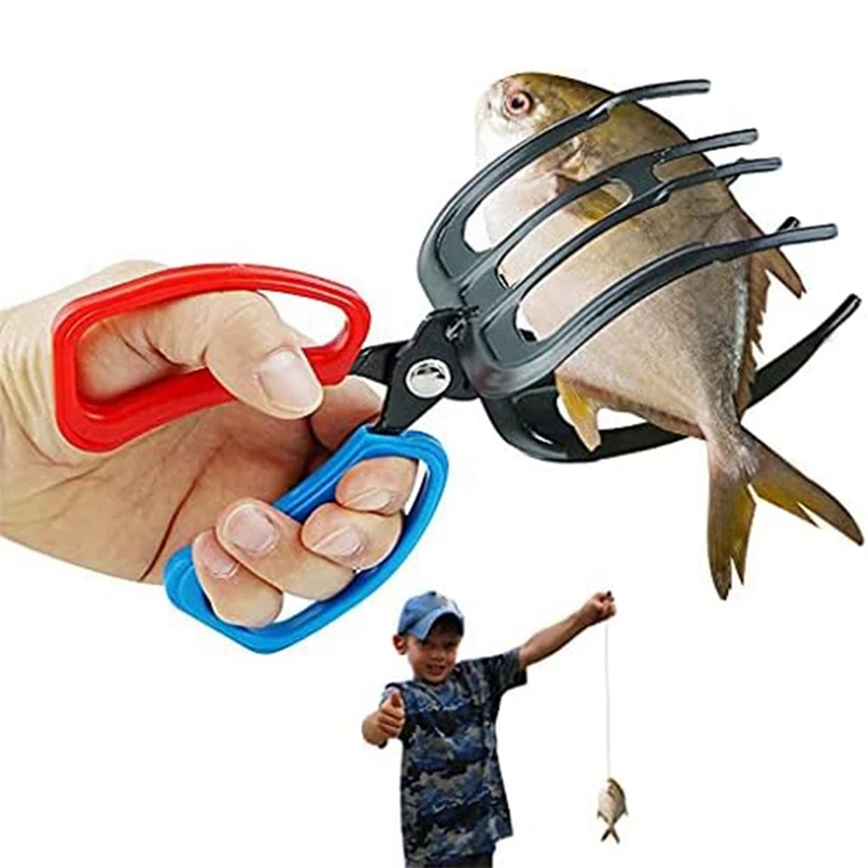 Fishing Pliers Gripper Metal Fish Control Clamp As Shown Metal+Plastic Claw Tong Grip Tackle Tool Control Forceps For Catch Fish