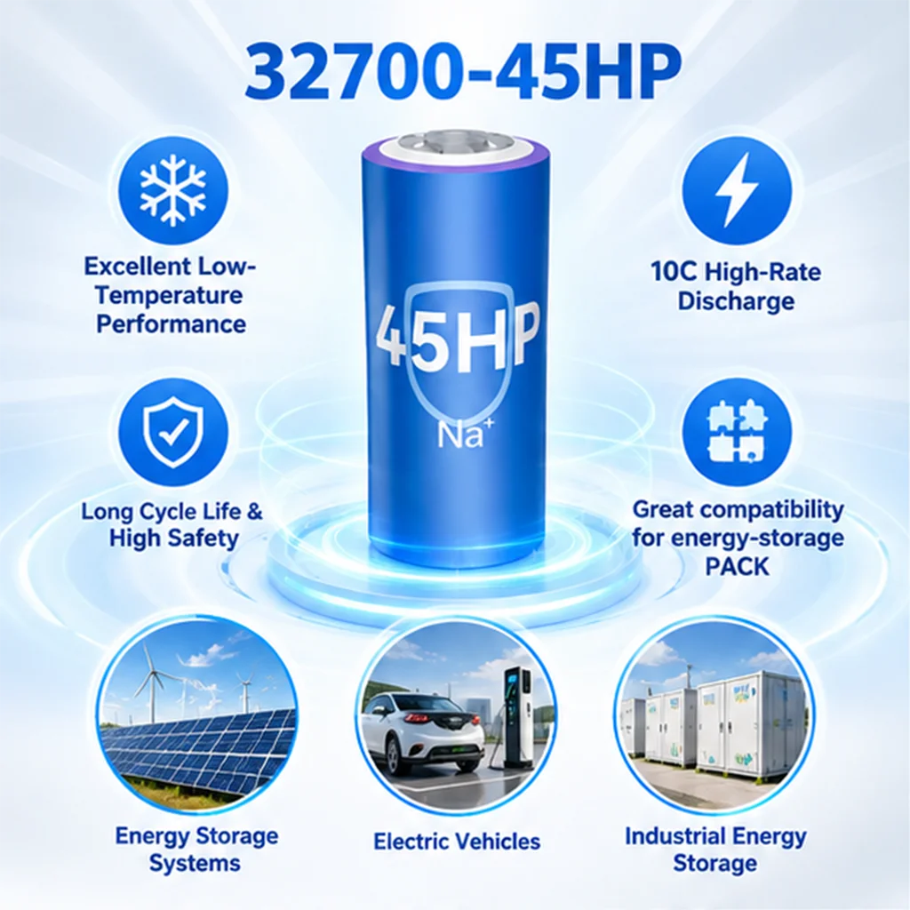 E-power 32700-45HP Sodium Ion Battery 3V 4.5Ah High-Performance Energy Storage Device for Modern Technology -40℃ Low Temperature