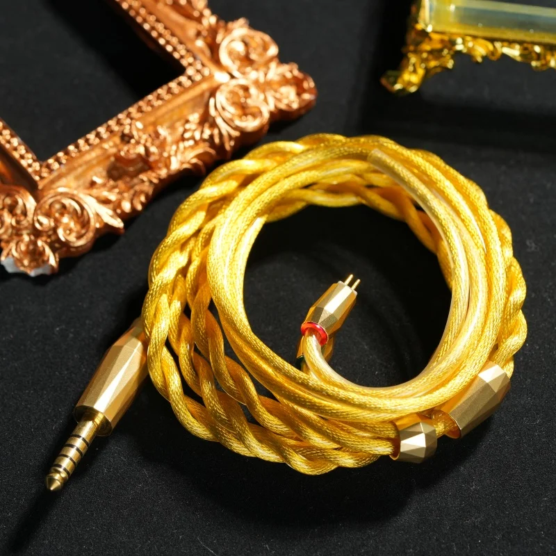 XINHS H06 HiFi-Upgrade-Kabel 2-adriges Litz-Koaxialdesign 7N Hochreines vergoldetes Kupfer-Audiokabel – Detail 5