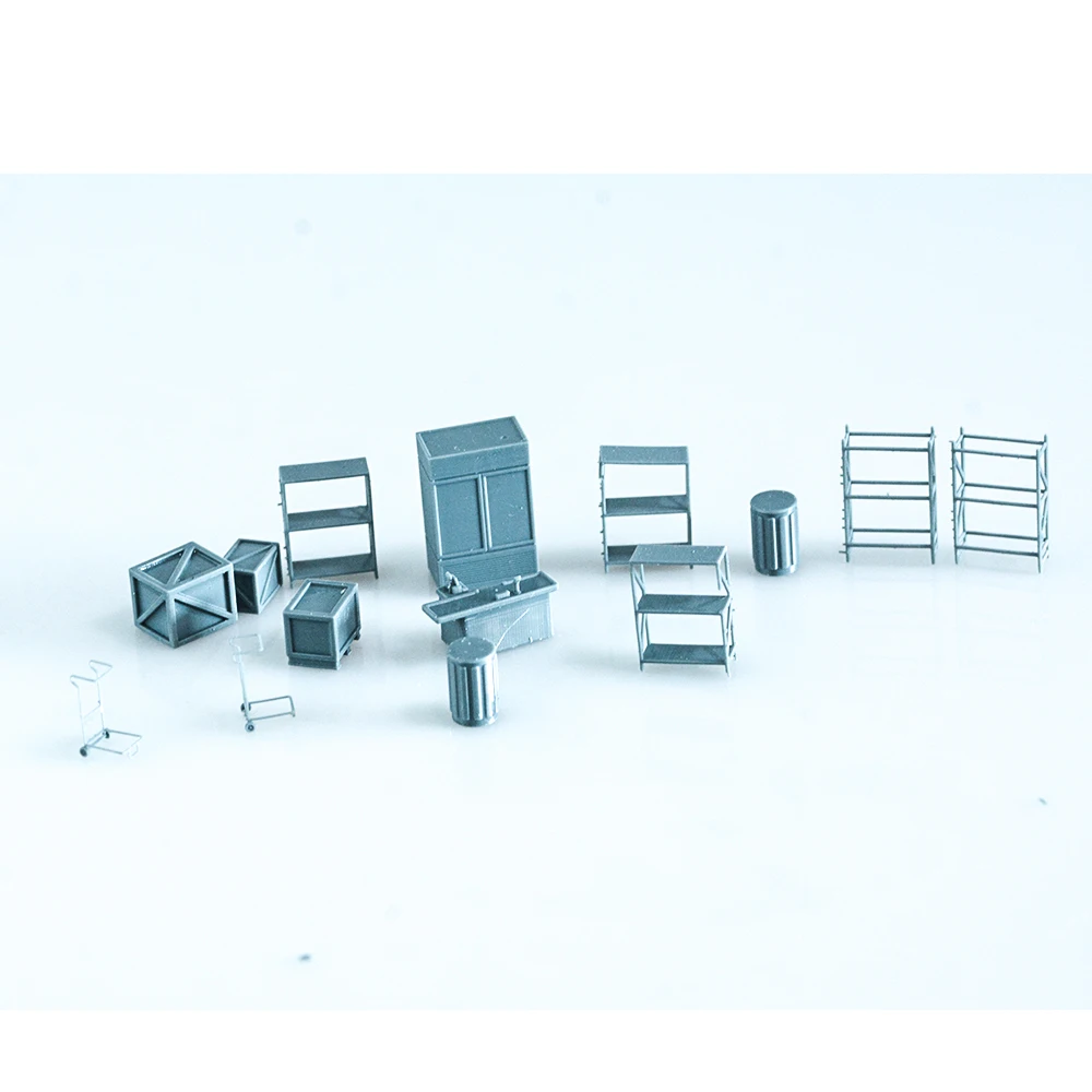 

Yao's Studio LYTS039 1/87 1/64 масштаб HO железнодорожный пейзаж рынок/магазин набор аксессуаров для интерьера