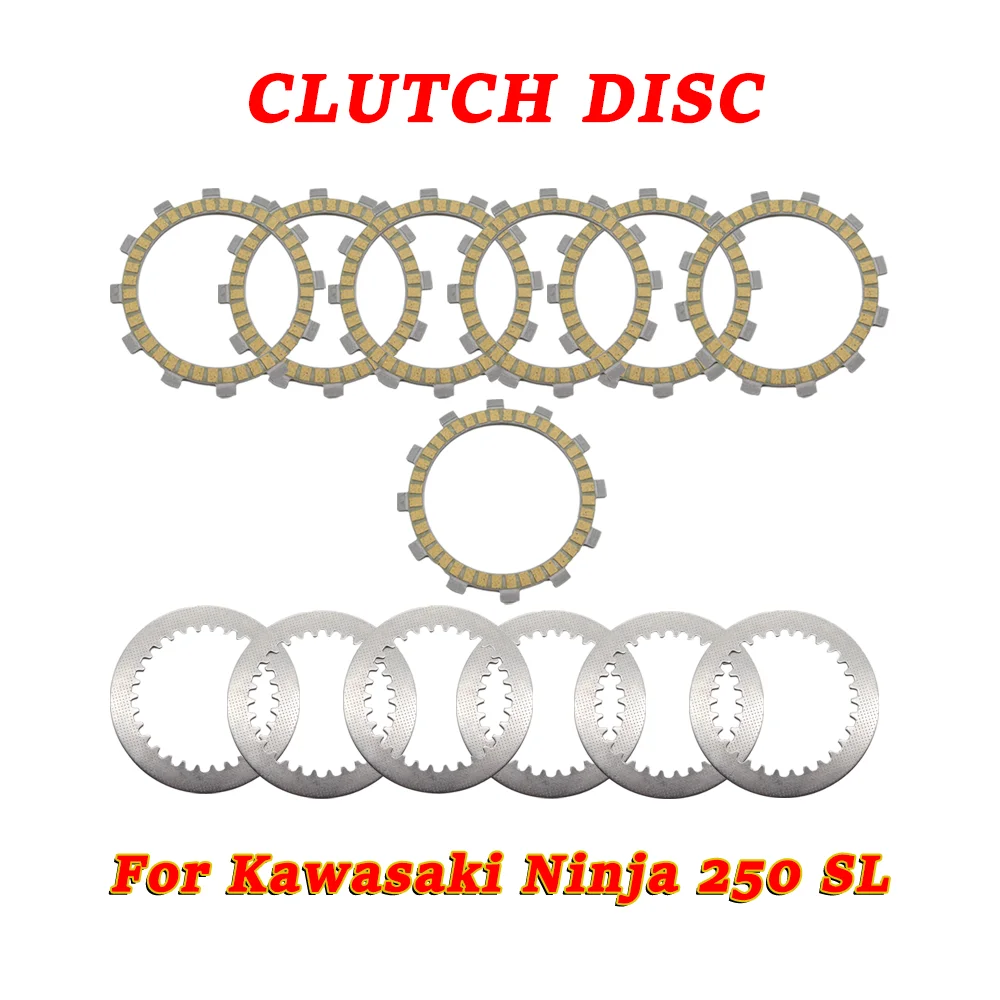 For Kawasaki Ninja250SL Z250SL Ninja Z 250 NINJA250 SL Motorcycle Accessories Clutch Friction Steel Plate Kit
