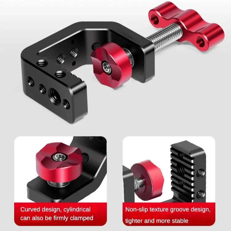Heavy Duty Desktop C-Type Clamp Adjustable Desk Fixed Holder Clip 1/4 3/8 for Camera Photo Studio Light Support Stand Bracket