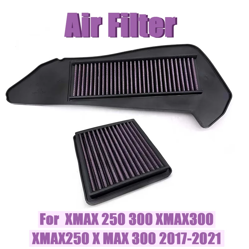 

Motorcycle High Flow Air Intake Filter Cleaner Element Fit For Yamaha XMAX 250 300 XMAX300 XMAX250 X MAX 300 2017-2021