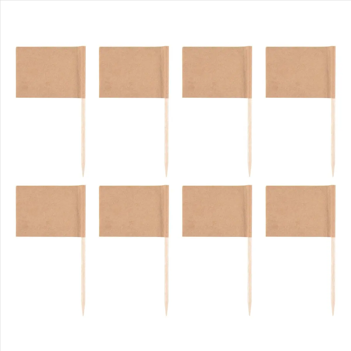 SDFC 200 Pack Blank Toothpick Flags Paper Flag Picks Cheese Markers for Cupcake, Food, Fruit, Party Decorations