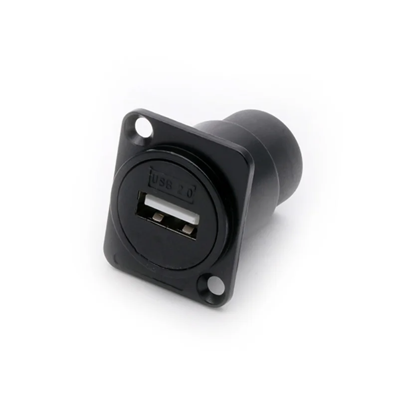 1pc USB 2.0 3.0 Connector, Panel Mount Chassis Connector, High Quality, Soldering Free
