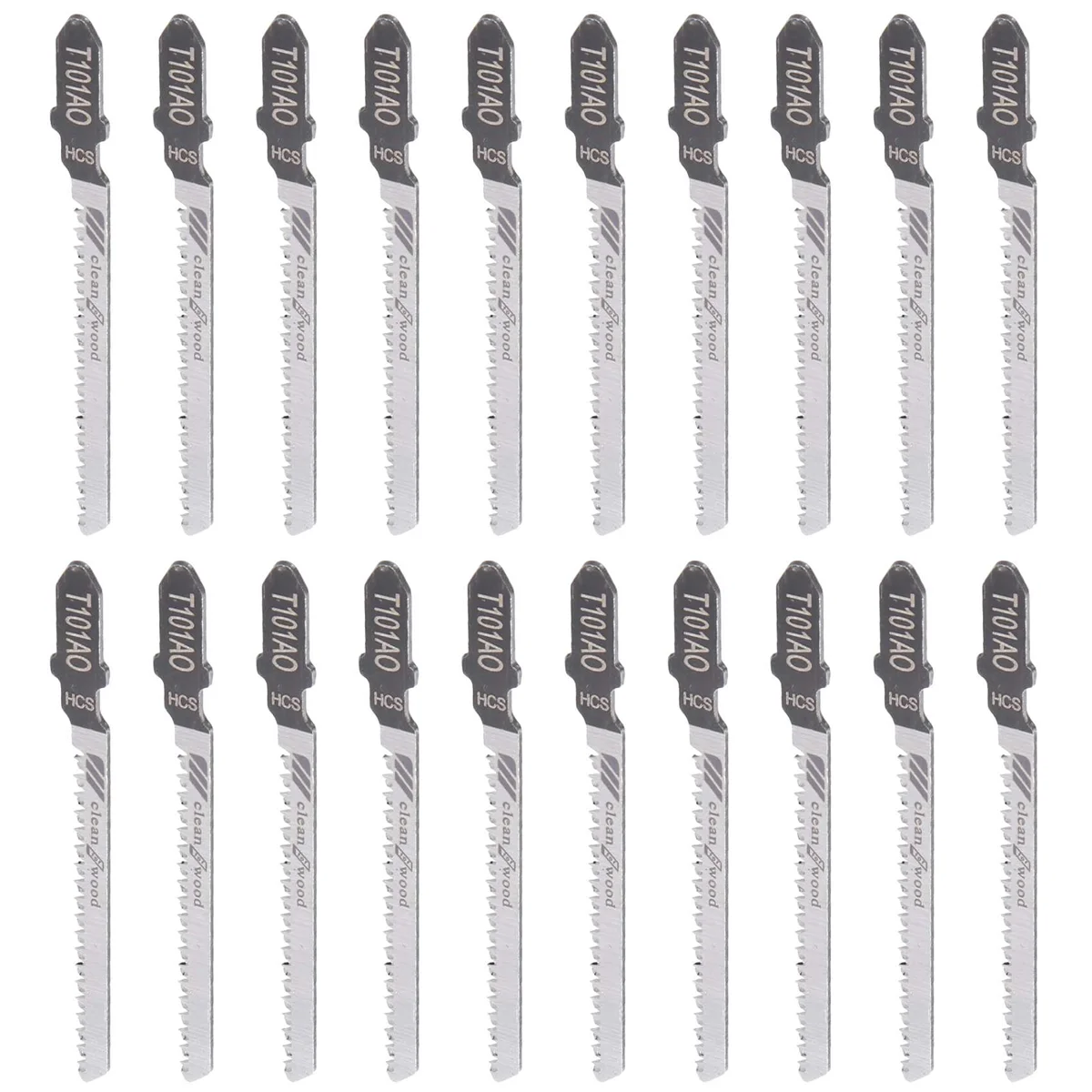 

N-CLOS 20Pcs Reciprocating Jigsaw Blade T101AO T-Shank Multi Jig Saw Blades for Wood Plastic Cutting Disc