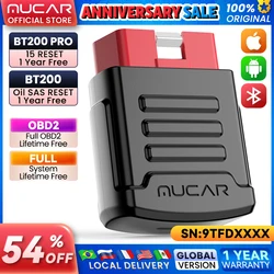 1-10pcs MUCAR BT200/BT200 PRO OBD2 Car Diagnostic Tools Automotive Scanner obd2 Code Reader Auto All Systems Diagnosis Scan Tool