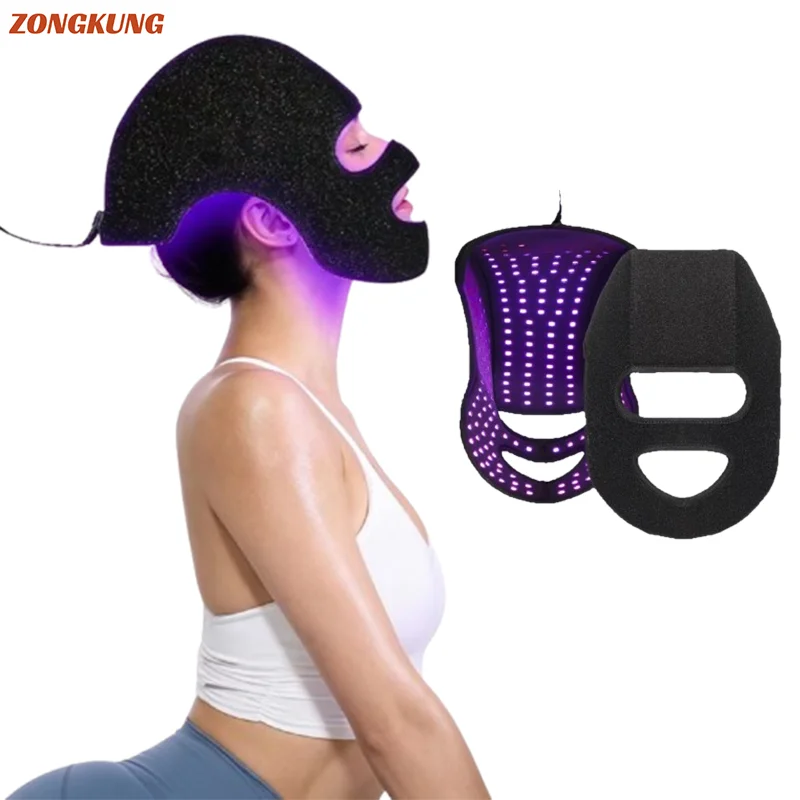 278LEDs Red Light Therapy Mask for Hair Growth&Skin Rejuvenation 460nm+595nm+660nm+850nm for Whiten Anti Aging Prevent Hair Loss