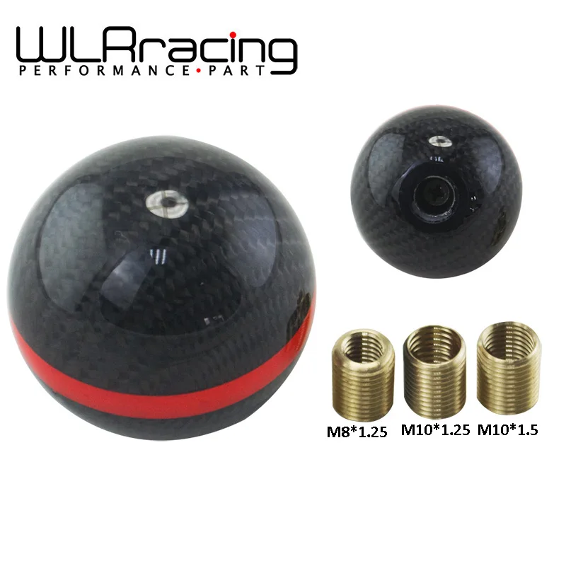 WLR RACING - Real Carbon Fiber Gear Shift Knob Manual Automatic Spherical Shift Knob For Honda Acura/TOYOTA/NISSAN GSK06-0CF