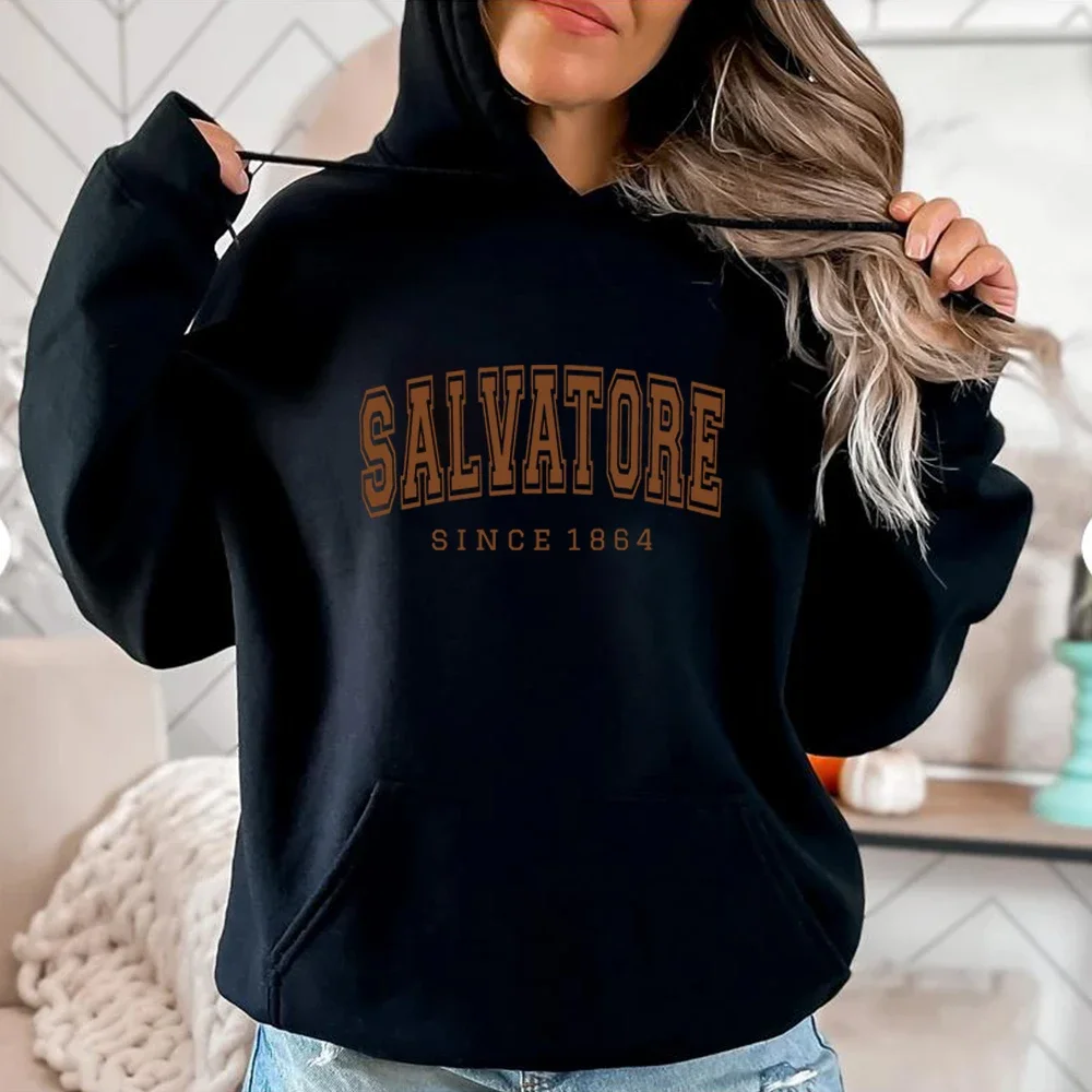 Salvatore Since 1864 Hoodie Mystic Falls Hoodie Vampire Diaries Jumper Vintage TVD Damon Stefan Fans Gift Unisex Vintage Hoodies