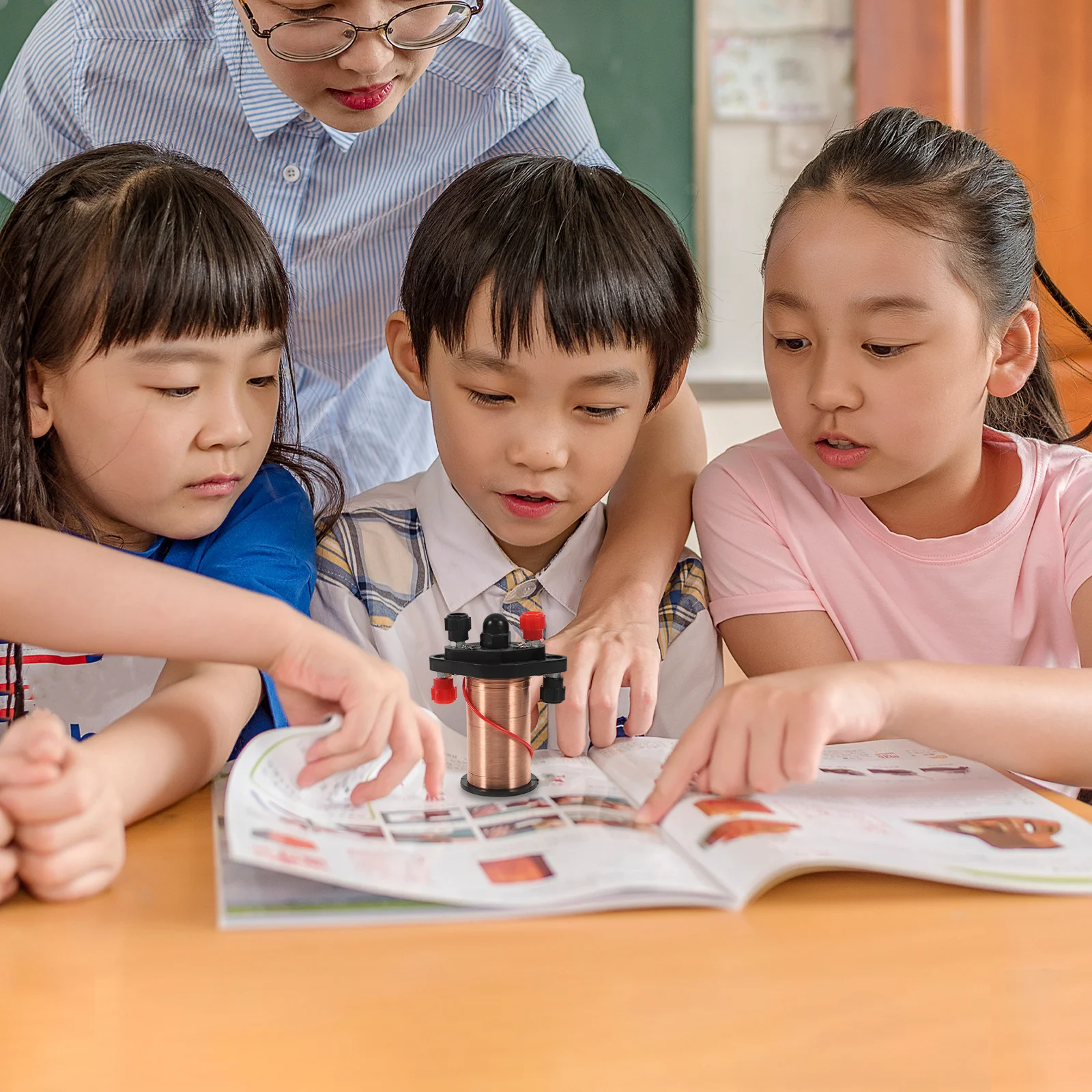 

1Set Electromagnetic Induction Coil Kit Primary Secondary Coils Copper Physics Experiment Teaching Aid for Middle High School