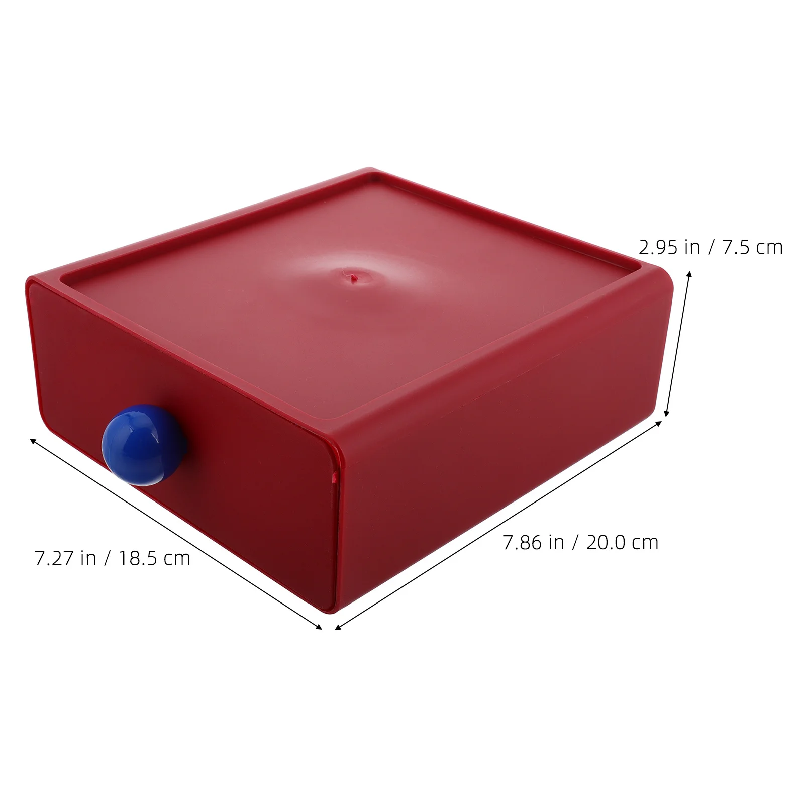 Desktop Organizer Box Red Plastic Drawer Style Stackable Multi Functional Storage Bin for Student Dormitory Office Desk