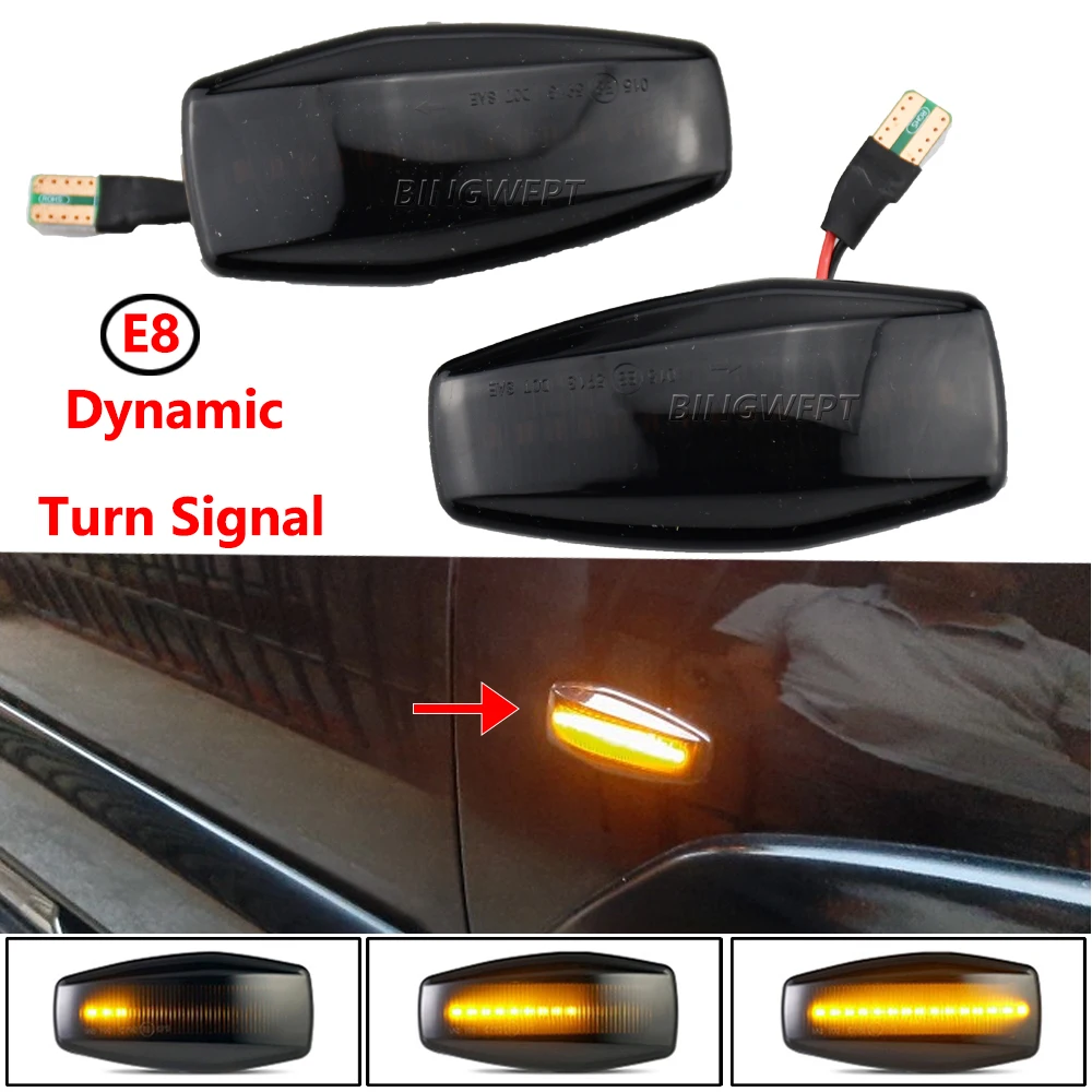 Indicador lateral Led dinámico de 2 piezas, luz de señal de giro fluida, lámpara de Panel para Hyundai Elantra Getz Sonata XG Terracan Tucson Kia Rio