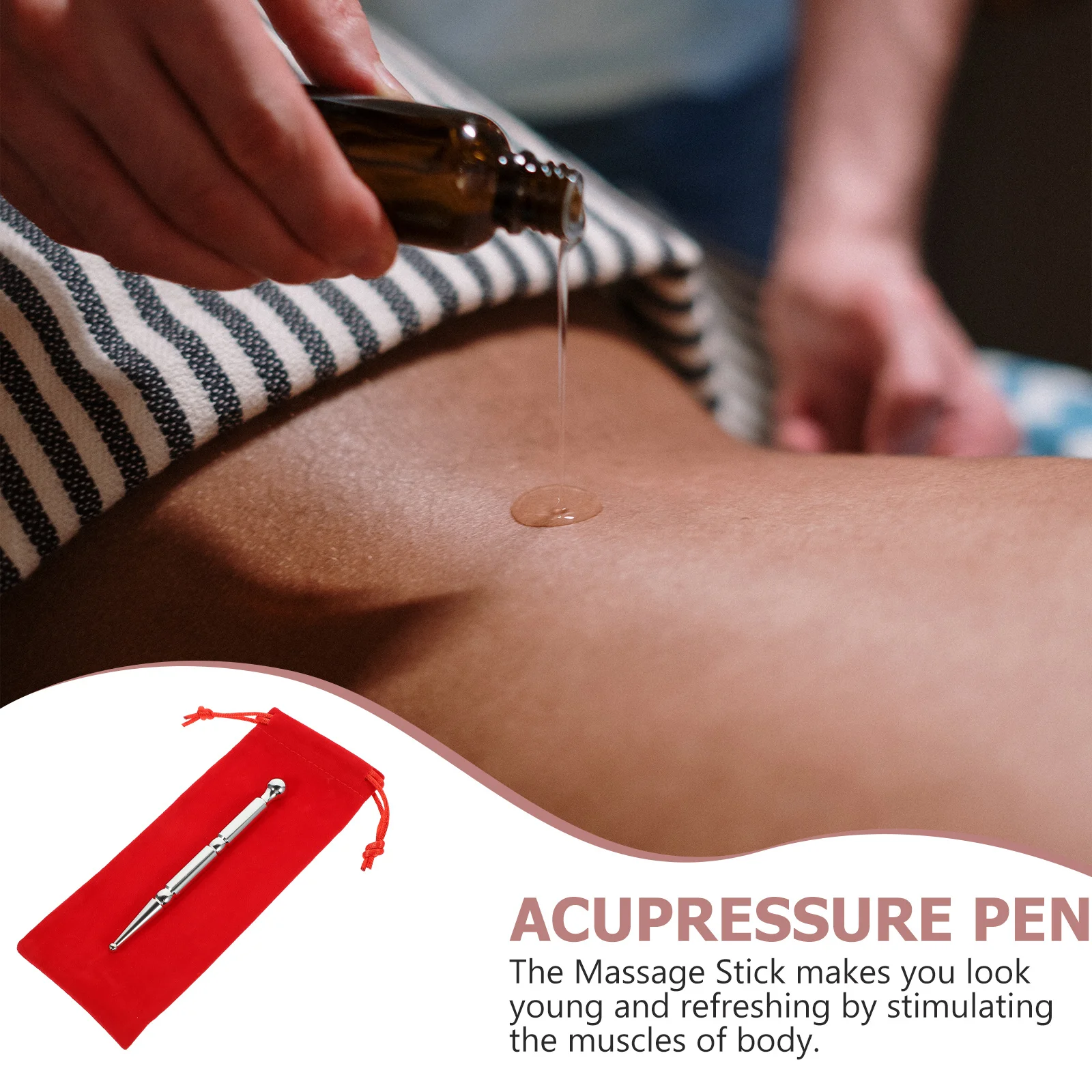 

Massage Pen Body Point Probe Acupuncture Accupuncture Pens Face Massager Skin Acupotheracane Stick Brass