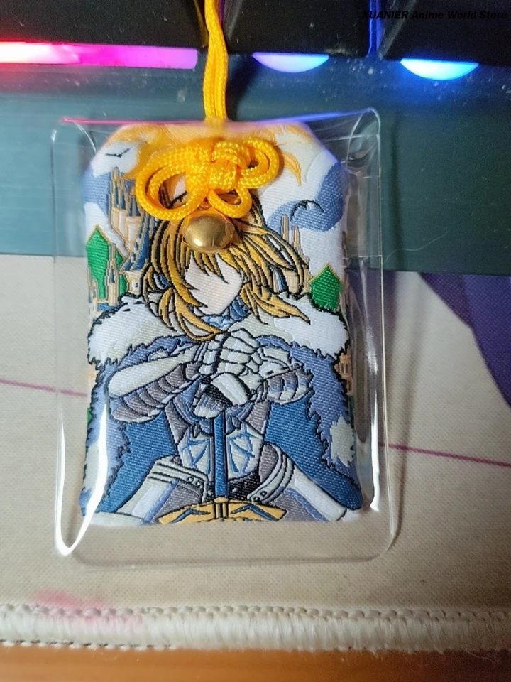 أنيمي التريا بيندراجون صابر مصير/البقاء ليلة تأثيري النسيج OMaMoRi تميمة التطريز تعويذة ظهره قلادة لطيف هدية #2