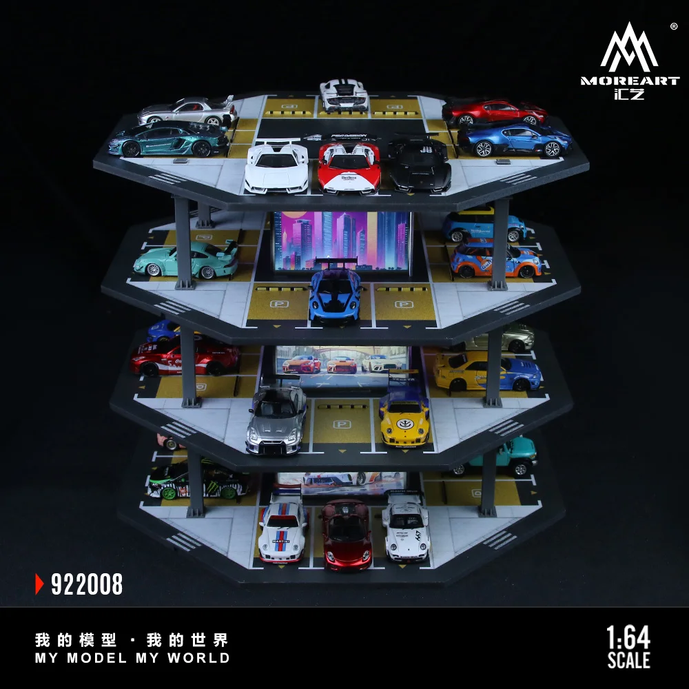 MoreArt 1:64 Edifício octogonal Estacionamento 02 Modelo de montagem