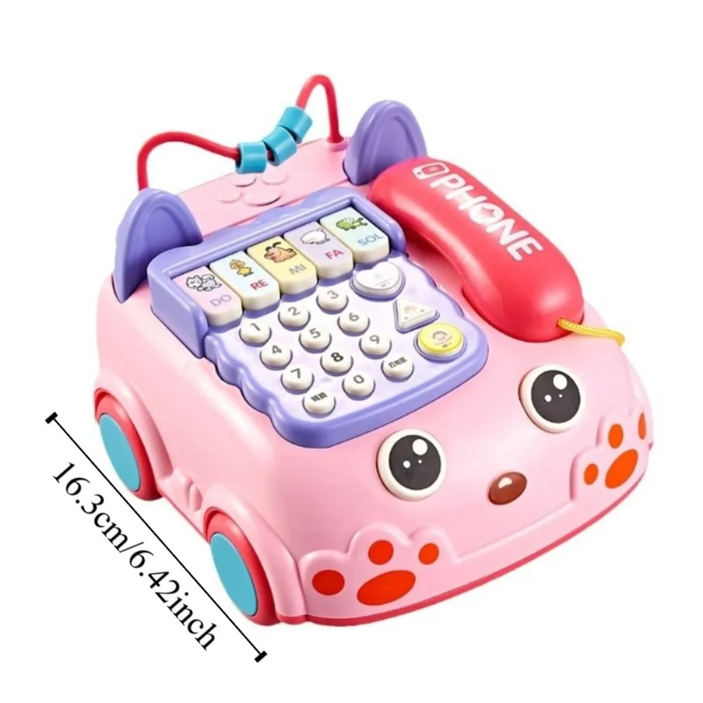 Zabawka dla niemowląt ABS, telefon, muzyka, głos, puzzle, pianino dla niemowląt, zabawka muzyczna ze światłem, symulacja, wczesna edukacja, elektroniczna maszyna edukacyjna