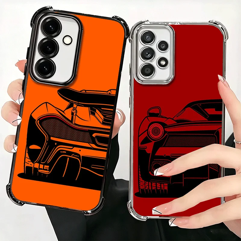Super Sports Car Simple Desgin Plating Phone Case For Samsung A17 A57 A27 A37 A16 A56 A26 A36 A15 A55 A25 A35 A14 A54 A24 A34 A1
