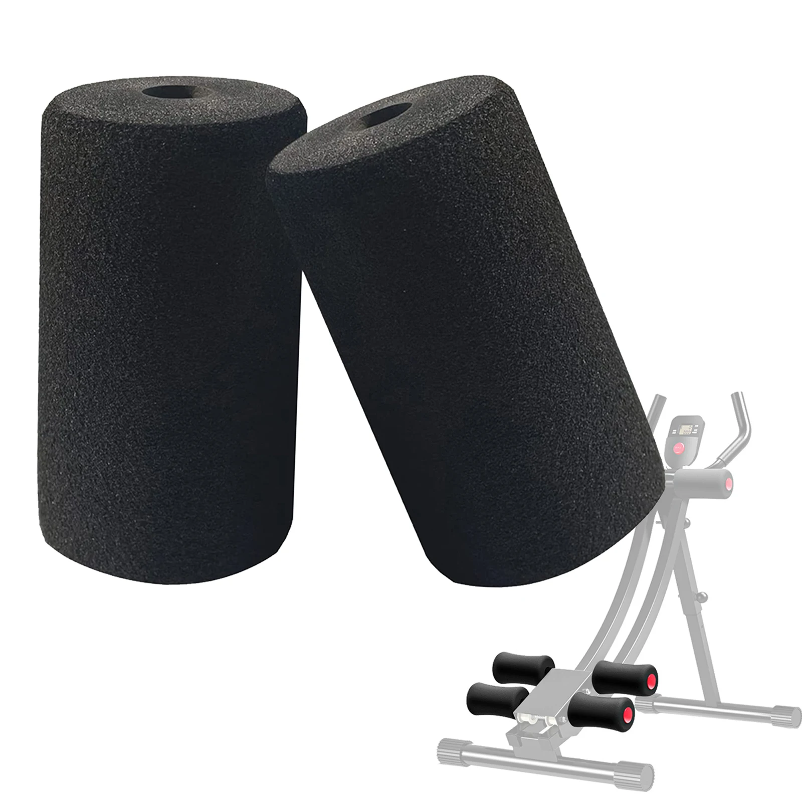 Set of 2 Replacement Foam Foot For Pads for Leg Curl and Extension Machines Compatible with Tubes Diameter 22 25mm