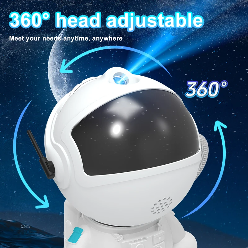 Astronaut Planetarium Projector Lamp 12 Image Discs Galaxy Night Light Starry Sky Ceiling Mood Lighting LED Space Room Decor