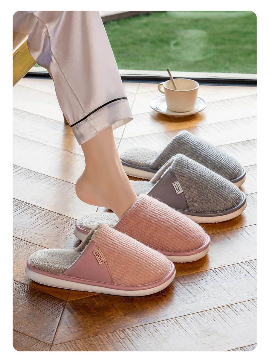 

Новые зимние милые женские тапочки, домашние милые хлопковые тапочки с героями мультфильмов, нескользящая домашняя обувь с рождественским оленем