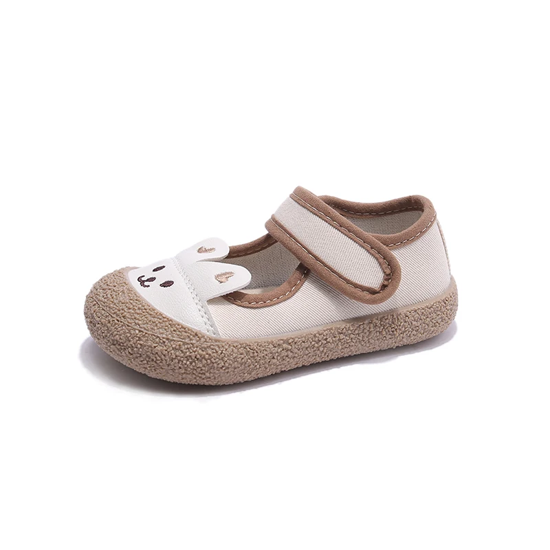 Cute Little Bear Boy Baby Children Fashion Spring and Summer PU Casual Shoes 2023 Spring New Simple Round-toe Kids Girls Flats