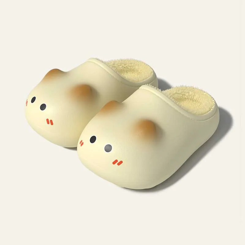 

2026 New cat paw slippers women's waterproof indoor outdoor shoes woman closed back slippers home slip on shoes woman slipper