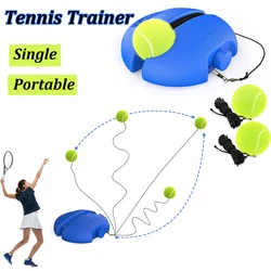 Palla da allenamento per tennis con corde e battiscopa per rimbalzo Strumento per la pratica dell'auto Principianti Esercizio sportivo Attrezzatura per l'allenamento del tennis solista