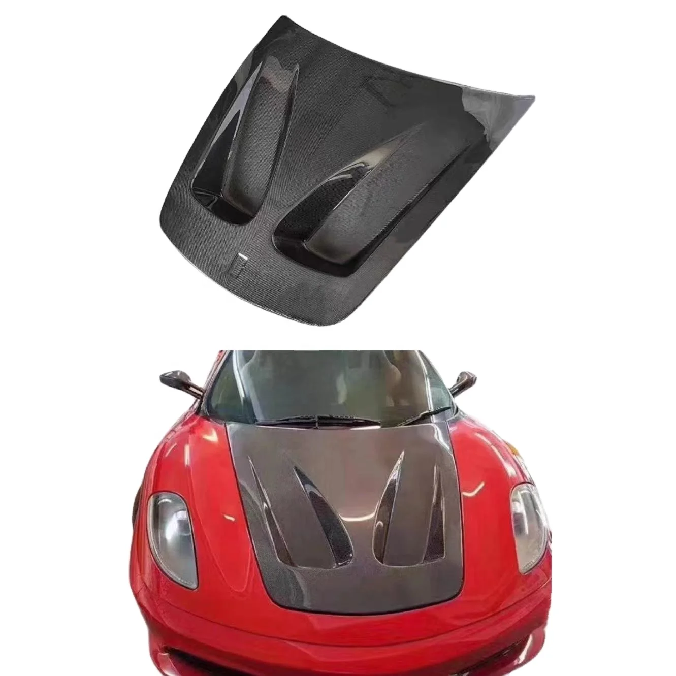 

High Quality Carbon Fiber Engine Bonnet Hood For Fe rrari F430 Bonnet Perfect Fitment