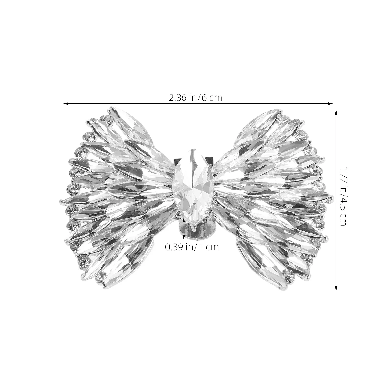 2Pcs Butterfly Knot Shoe Charms Zinc Alloy Detachable High Heel Clips Elegant Shoe Decorations Wedding Bridal Accessories