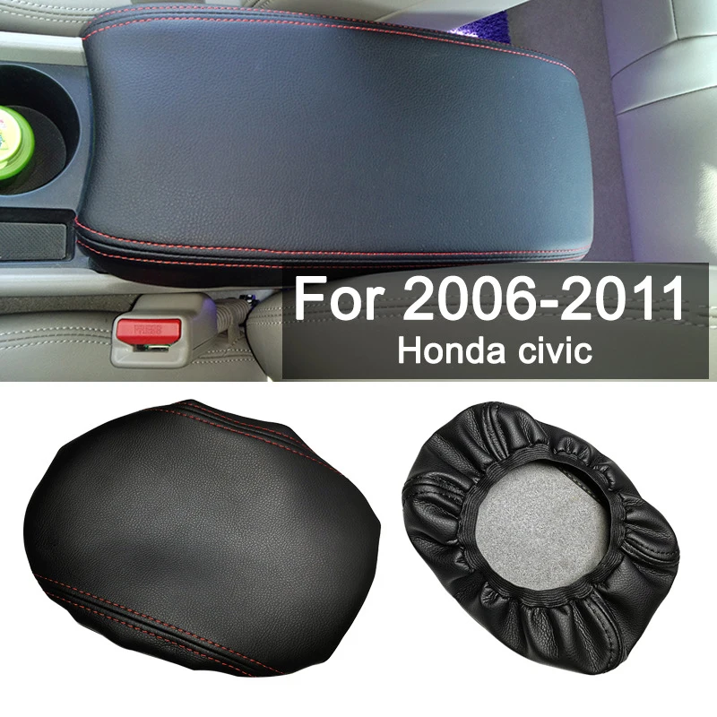 Center Console Armrest Leather Cover Armrest Box Cover For Honda Civic 8th Gen Sedan 2006 2007 2008 2009 2010 2011 Accessories