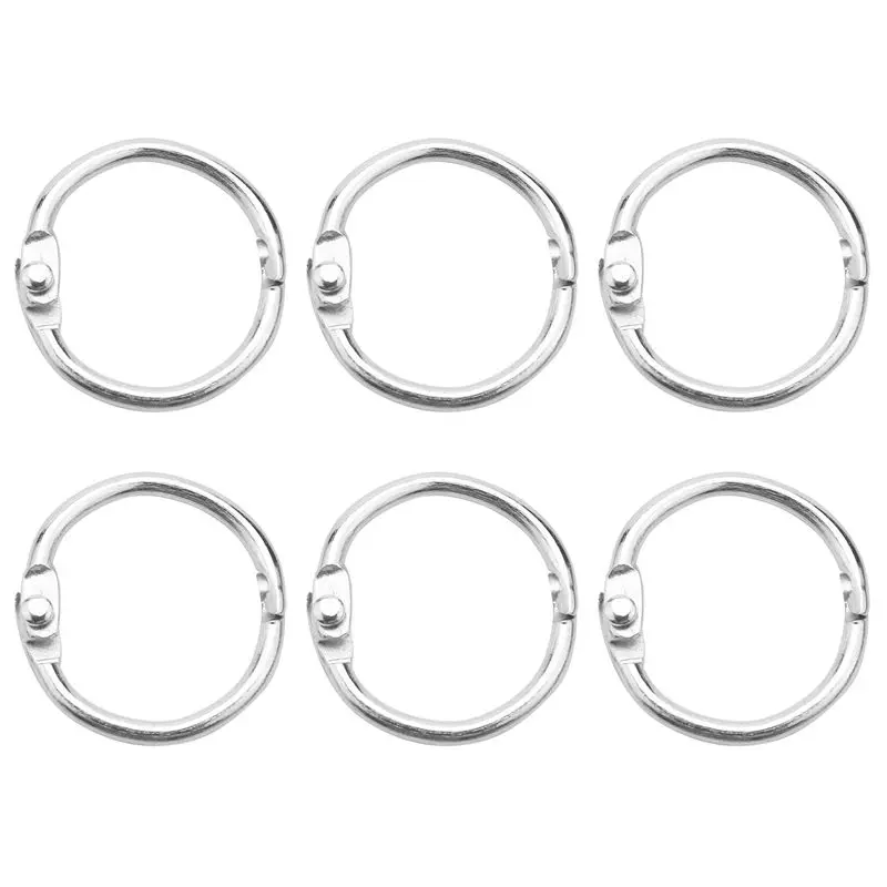 

Stylish-200Pcs 25Mm Loose Leaf Binder Rings Key Rings Book Rings Binder Rings For Scrapbook/Album/Craft