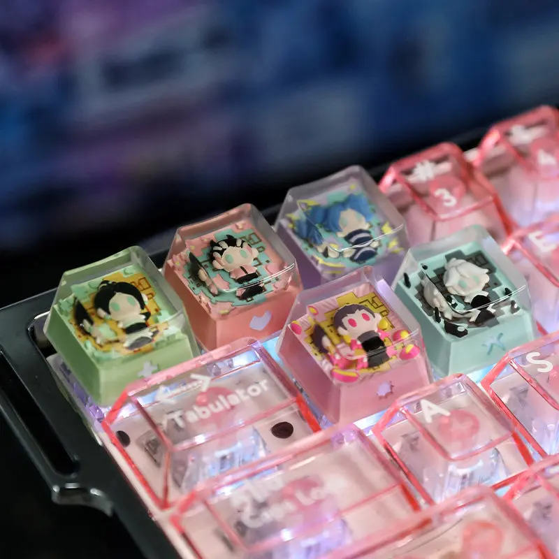 

Прозрачные кастомные механические клавиши Fearless Keycap из смолы – подарок для геймеров, парня, девушки